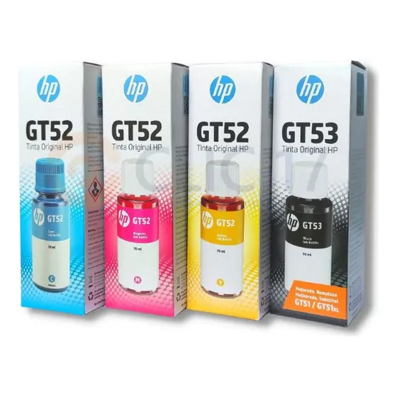 Tinta Original Para Impresoras Hp Gt51 Gt52 Gt5820 Pack De 4