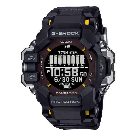 Relógio preto masculino de resina G-shock GPR-H1000-1d
