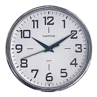 RelĂłgio Decorativo De Parede Moderno Chromo Branco RelĂłgio Decorativo De Parede Moderno Chromo Branco