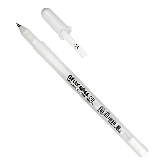 Caneta Gel Branca Gelly Roll 05 Sakura Ponta Fina