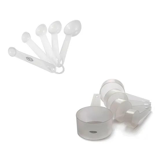 Set Tazas Y Cucharas Medidoras De Plástico Press Reposteria