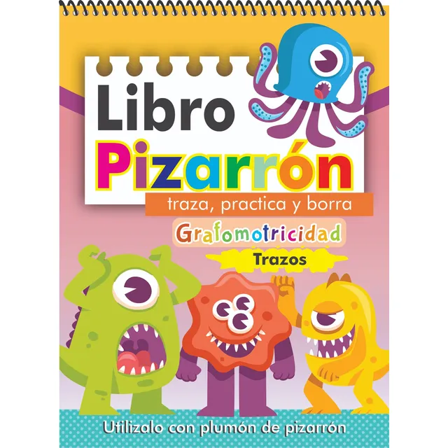 Libro Pizarrón Grafomotricidad Trazos Caligrafía Borrable 