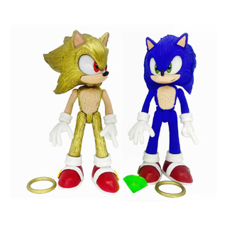 Sonic Y Super Sonic Figuras Articuladas Con Luz 24 Cm Sonic Y Super Sonic Figuras Articuladas Con Luz 24 Cm