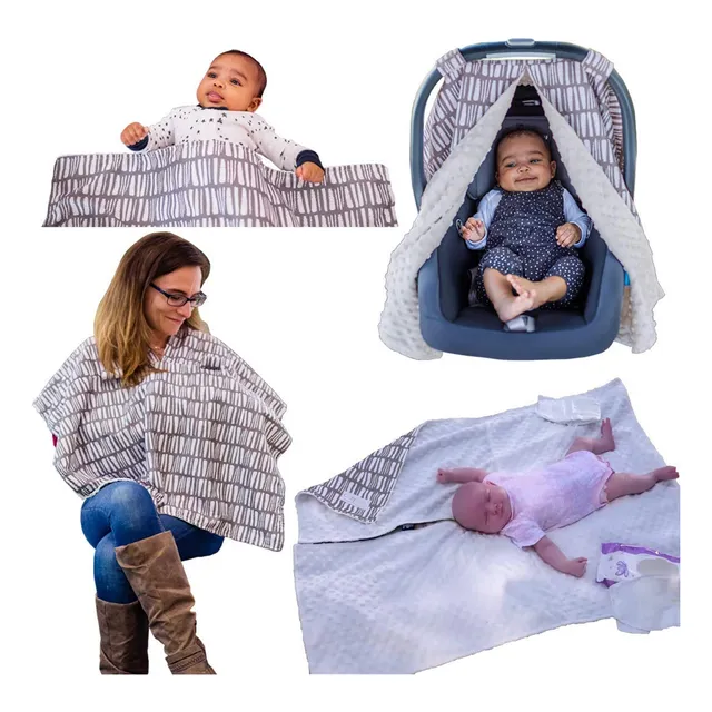 Cozy Baby's 4-1 - Cubierta Para Toldo, Gris/blanco