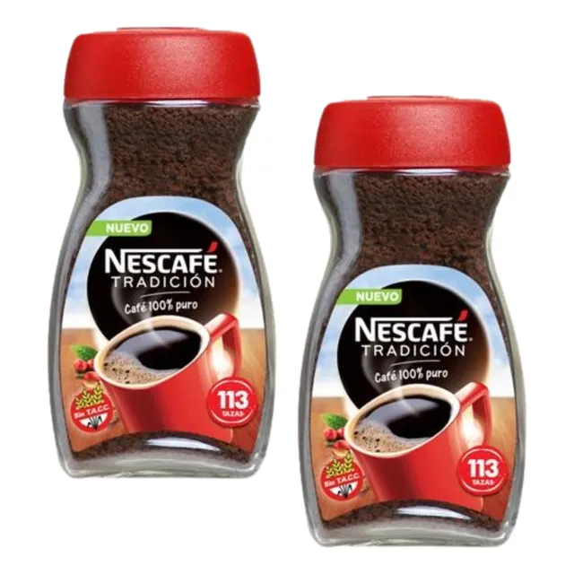 Nescafe Tradicion Clasico Cafe Instantaneo 100% Puro 170g X2