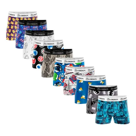 Cueca Atacado Kit 10 Boxer Infantil Juvenil Desenhada