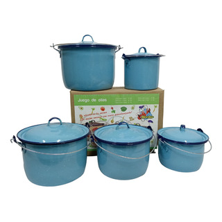 Juego De Ollas Especial 10 Pz Azul Turquesa Etesa Juego De Ollas Especial 10 Pz Azul Turquesa Etesa