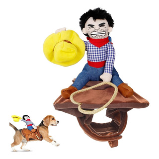 Perro Equitación, Vaquero Con Cierres, Traje Perro Vaquero Perro Equitación, Vaquero Con Cierres, Traje Perro Vaquero