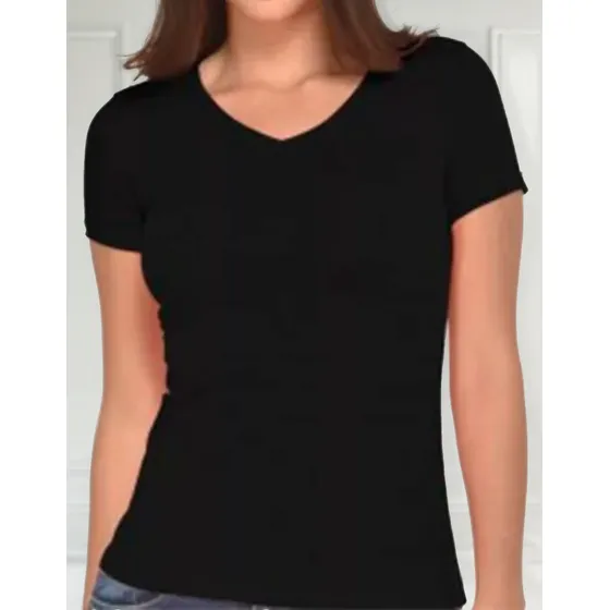 Camiseta Cuello V Dama Mujer