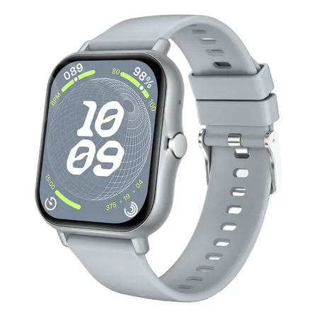 Relógio Smartwatch Unissex Com Chamadas E Saúde Prateado