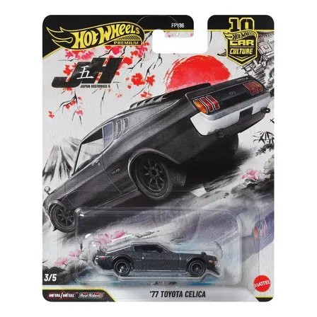 77 Toyota Celica Japan Historics 5 3/5 Hot Wheels Premium Negro