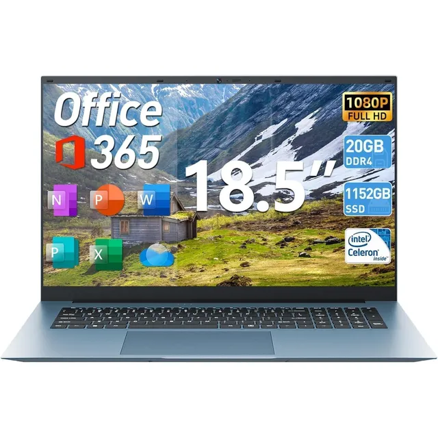 Laptop Naclud, Portátil De 18.5 Pulgadas Con 20gb Ram 128gb