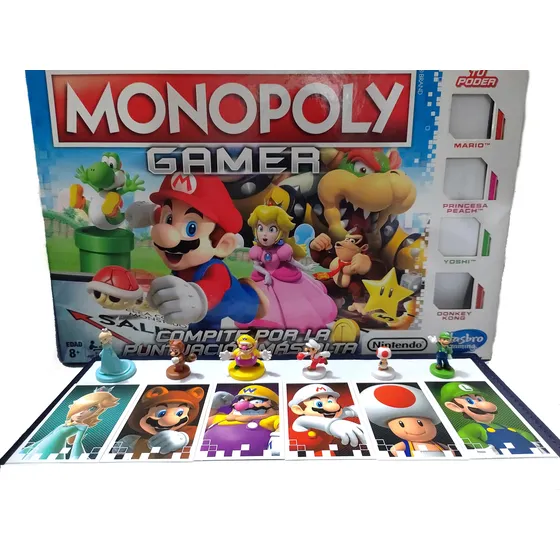6 Figuras Powerpacks Monopoly Gamer Mario + Obsequio