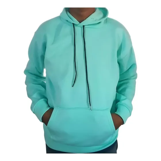 Sueter Con Capucha Tela De Mono Unicolor Plus