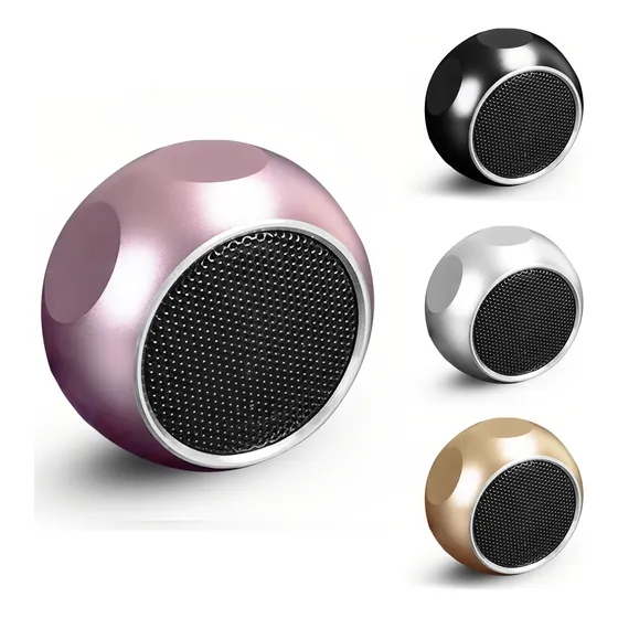 Caixa De Som Tws Bluetooth Metal Mini Com Corda Para iPhone
