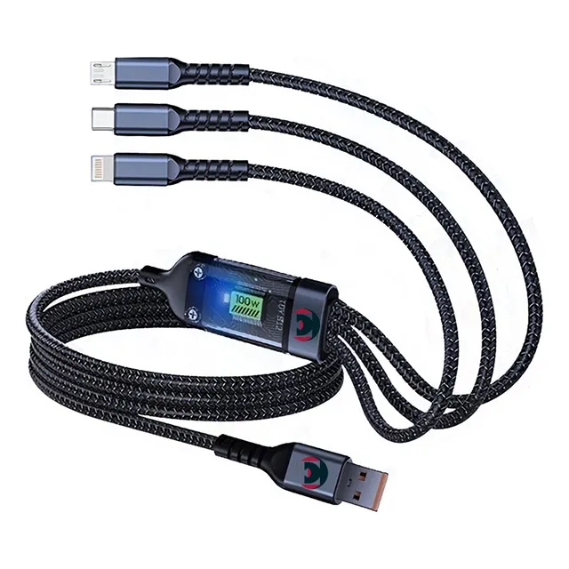 Cable 3 En 1 Micro Usb De Carga. iPhone Android Tipo C.