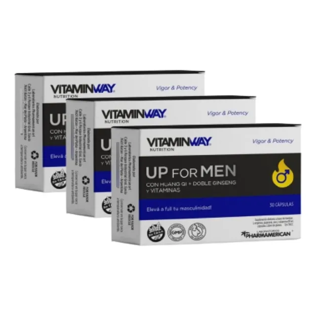 Up For Men X 30 Caps Vitamin Way Pack X3 Cajas