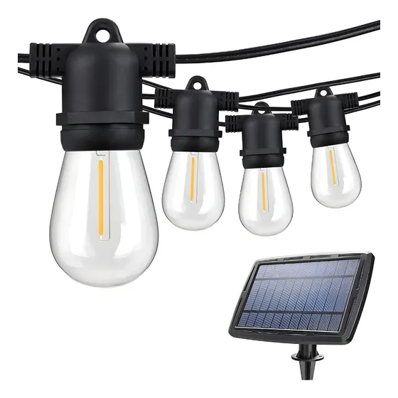 Guirnalda Luces Solar 7,5mt Exterior Maxwell 10 Ampolletas Luz Amarilla | Cuotas sin interés