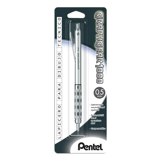 Lápiz Mecánico Pentel Pg1015bp Con Cuerpo Metálico De 0,5 Mm