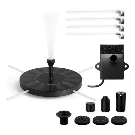 Fonte Água Solar Chafariz Lagos Jardim Piscinas Aquários Preta