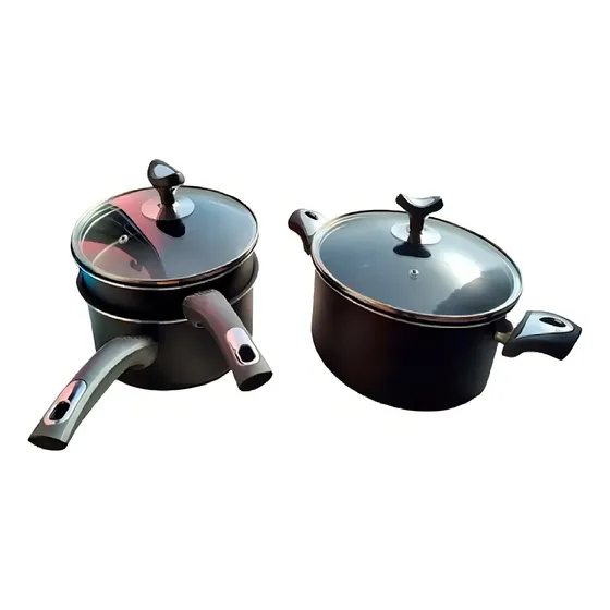 Juego De Bateria De Cocina Marmicoc 3pz Color Borravino