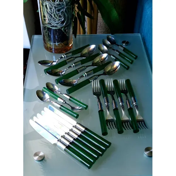 Juego De Cubiertos 24 Piezas Eme Italianos Acero Inox