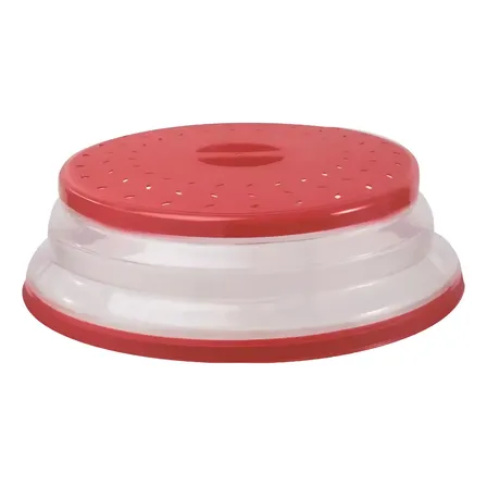 Funda Antisalpicaduras Para Microondas, Mango Plegable, Libr Rojo