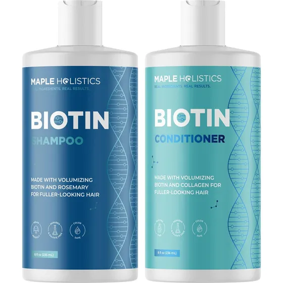 Maple Holistic Shampoo Y Acondicionador Biotina Contra Caida Del Cabello