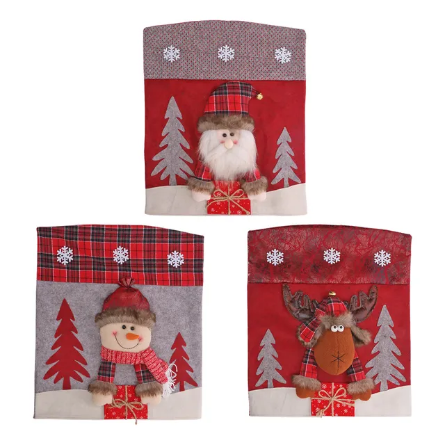 Fundas Navideñas Para Sillas De Hombre Viejo, 3 Piezas, Sumi