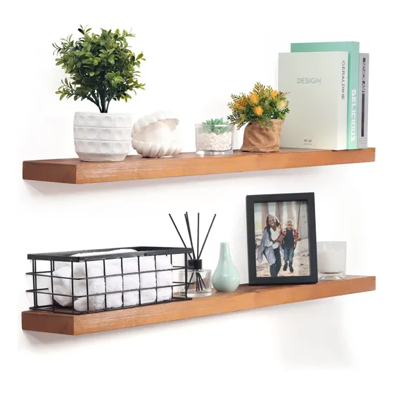 Marsmil Estante Flotante 36  Largo Pared Madera Rustica 2
