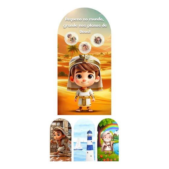 Capa Painel Romano C/ Elástico Religioso Infantil 1,00x2,00