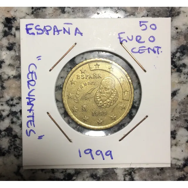 Moneda España 50 Cent Euro 1999 Cervantes