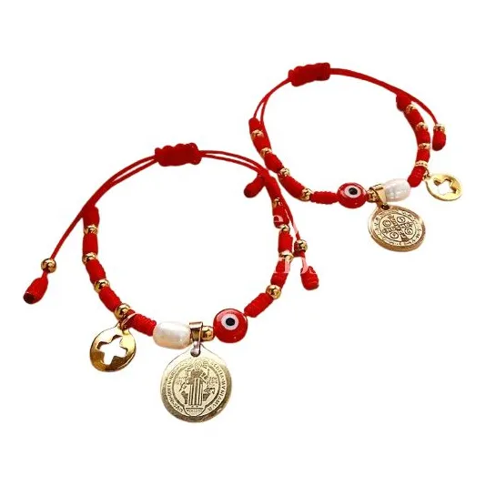 Pulseras Acero Dorado San Benito 