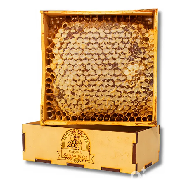 Miel Pura En Panal - Caja De Madera - Cabañas San Gabriel