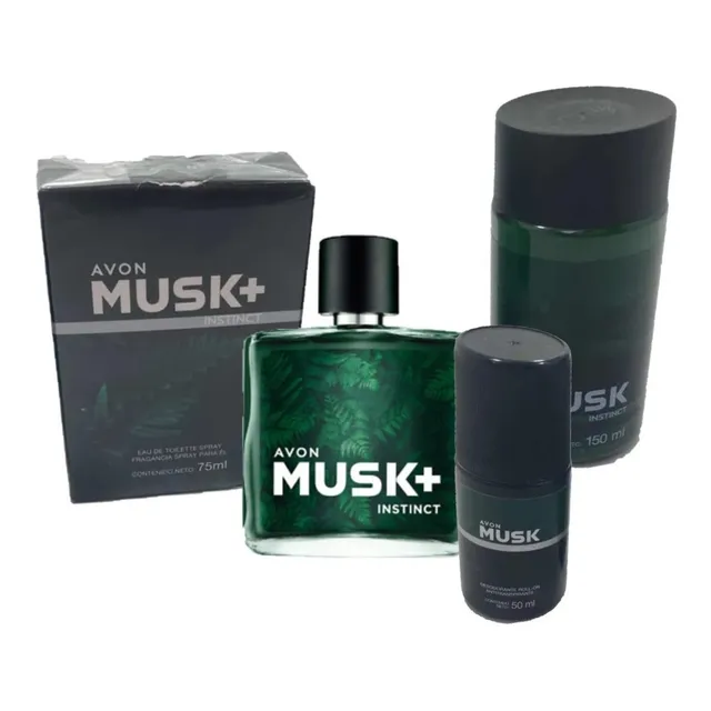 Set Musk Instinct Fragancia Spray Para El Avon