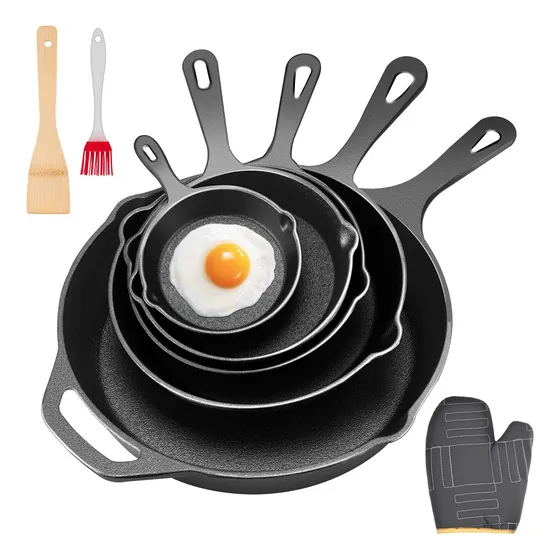 Sartén De Hierro Fundido Antiadherente Set De Sartenes 5 Pcs