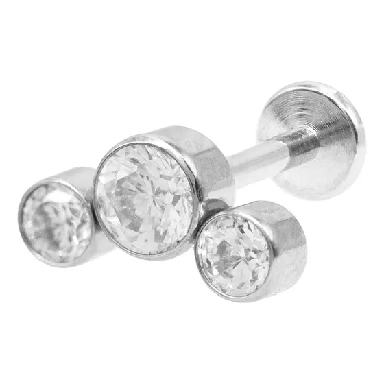 Piercing Lbjmb41 Helix 3 Piedras C/ Cristal Titanio G23 1un