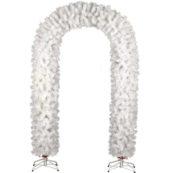 Arco Guirnalda Pino Portal Navideño Blanco 250cm P/ Puerta 
