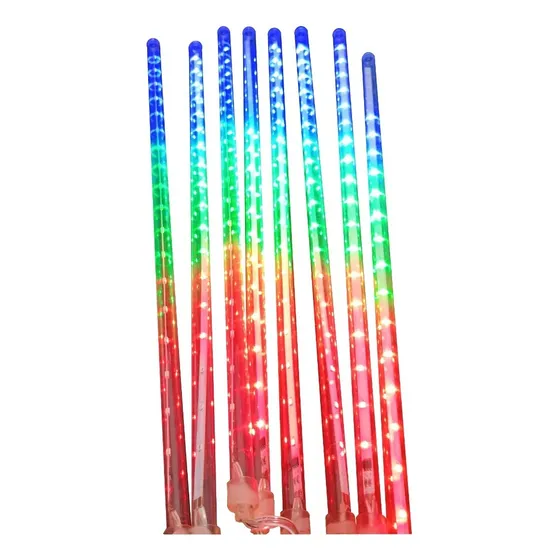 Luces Navidad Lluvia M.color Tipo Tubo 2mts