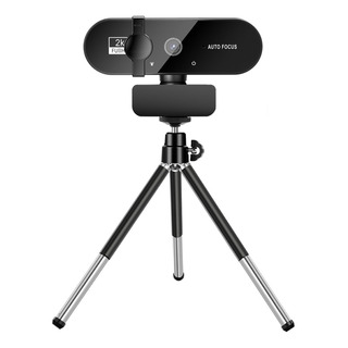 Webcam Com Tripé 2k Hd Webcam Auto Foco E Microfone Webcam Com Tripé 2k Hd Webcam Auto Foco E Microfone