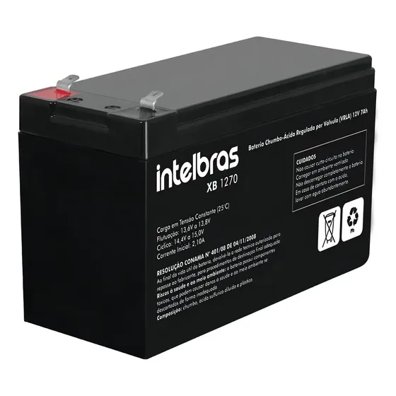 Batería sellada Intelbras Xb 1270 Vrla 12 V 7 Ah | Cuotas sin interés