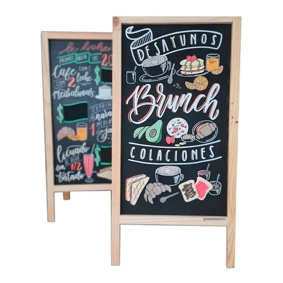 Pizarron Doble + Lettering! Comercios, Bares, Locales, Resto