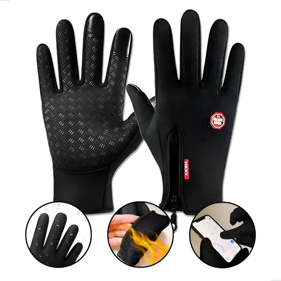 Luva Moto Motoqueiro Impermeável Térmica Inverno Frio Touch — foto 2
