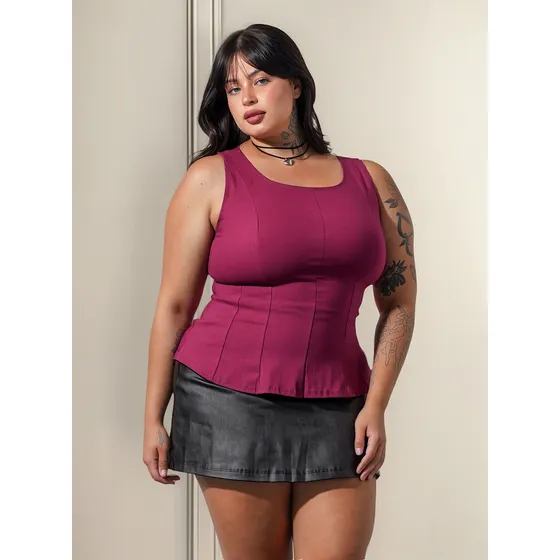 Musculosa De Bengalina - Talles Grandes ( L A 4xl)