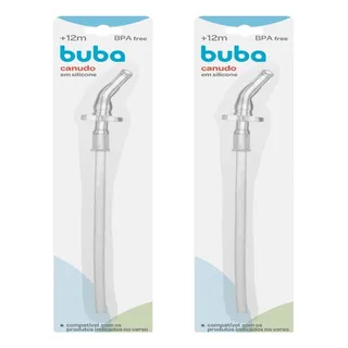 Kit 2 Canudo Em Silicone Compativel Garrafas Buba Original Kit 2 Canudo Em Silicone Compativel Garrafas Buba Original