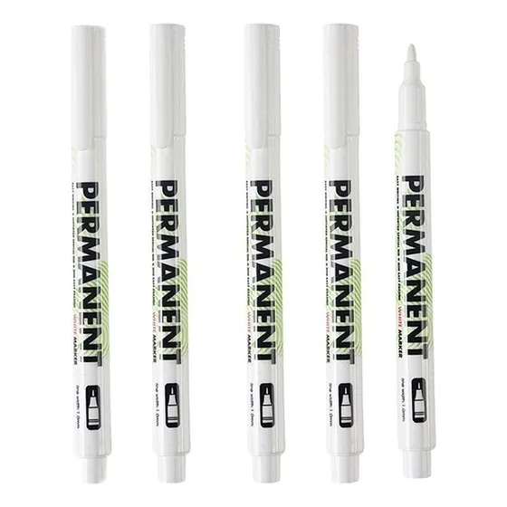 Boligrafo Fluorescente Blanco 1psc Resistente Al Agua Secado