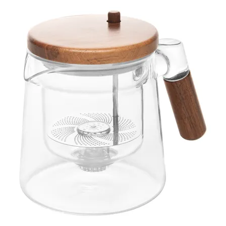 Chaleira Vidro Borossilicato Botão Infusor 500ml Wolff Incolor
