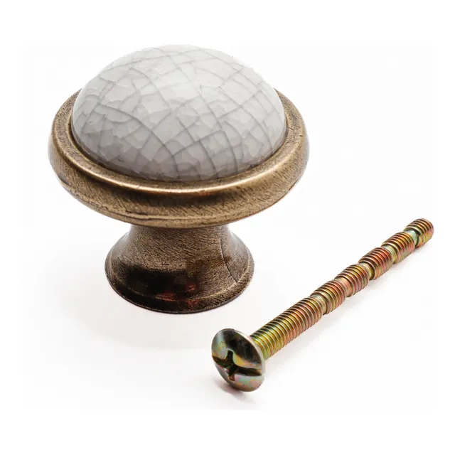 Boton Porcelana China Shangai Bronce 36mm