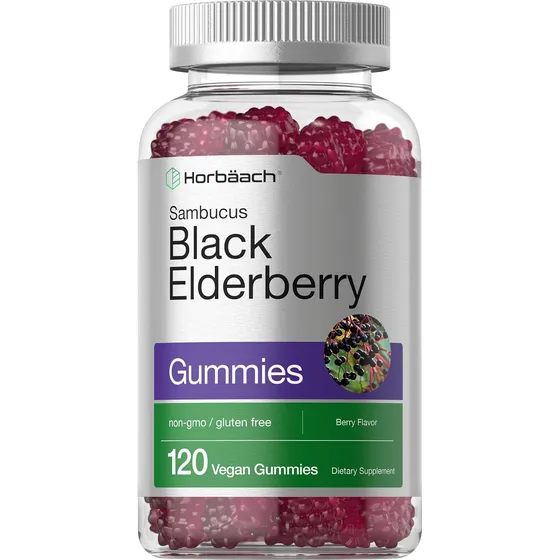 Suplemento Gomitas De Saúco Negro 120 Unidades Horbaach