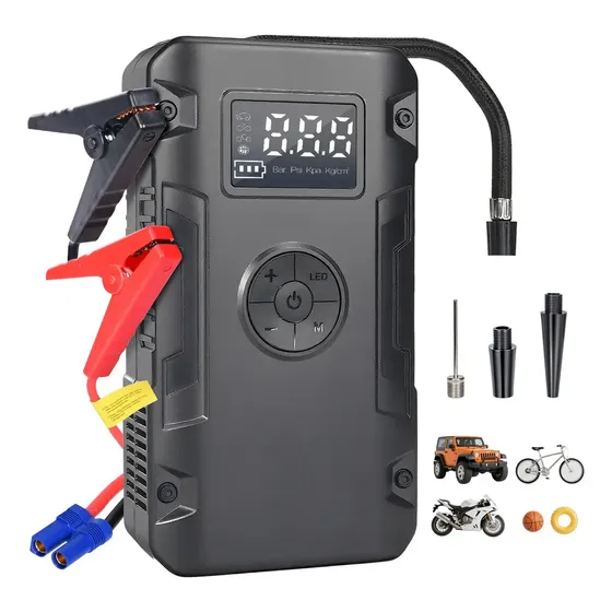 Arrancador De Baterias 9000a Cargador Coche Inflador 150psi